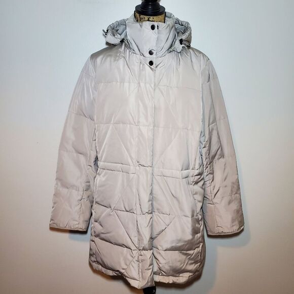 Lands' End Women's Down Filled Puffer Coat Size L - Picture 1 of 14